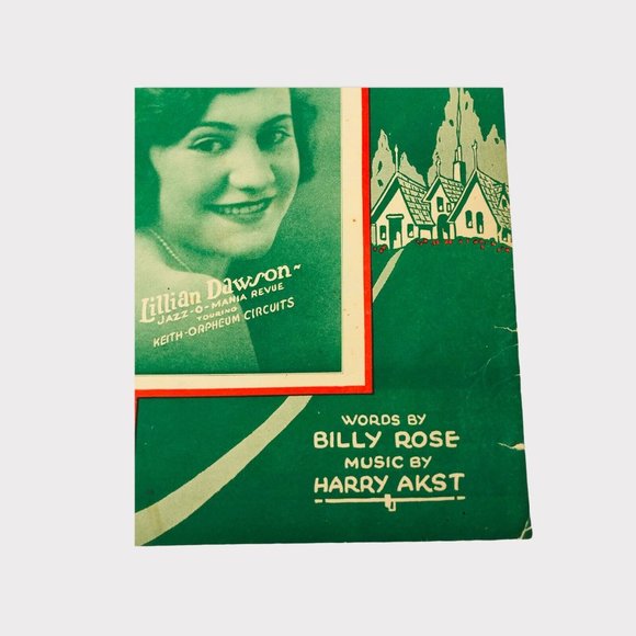 1926 Where The Red Roses Grow Lillian Dawson Henry Akst Vintage Sheet Music Weil - Picture 7 of 12